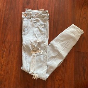 Light wash ripped jeans